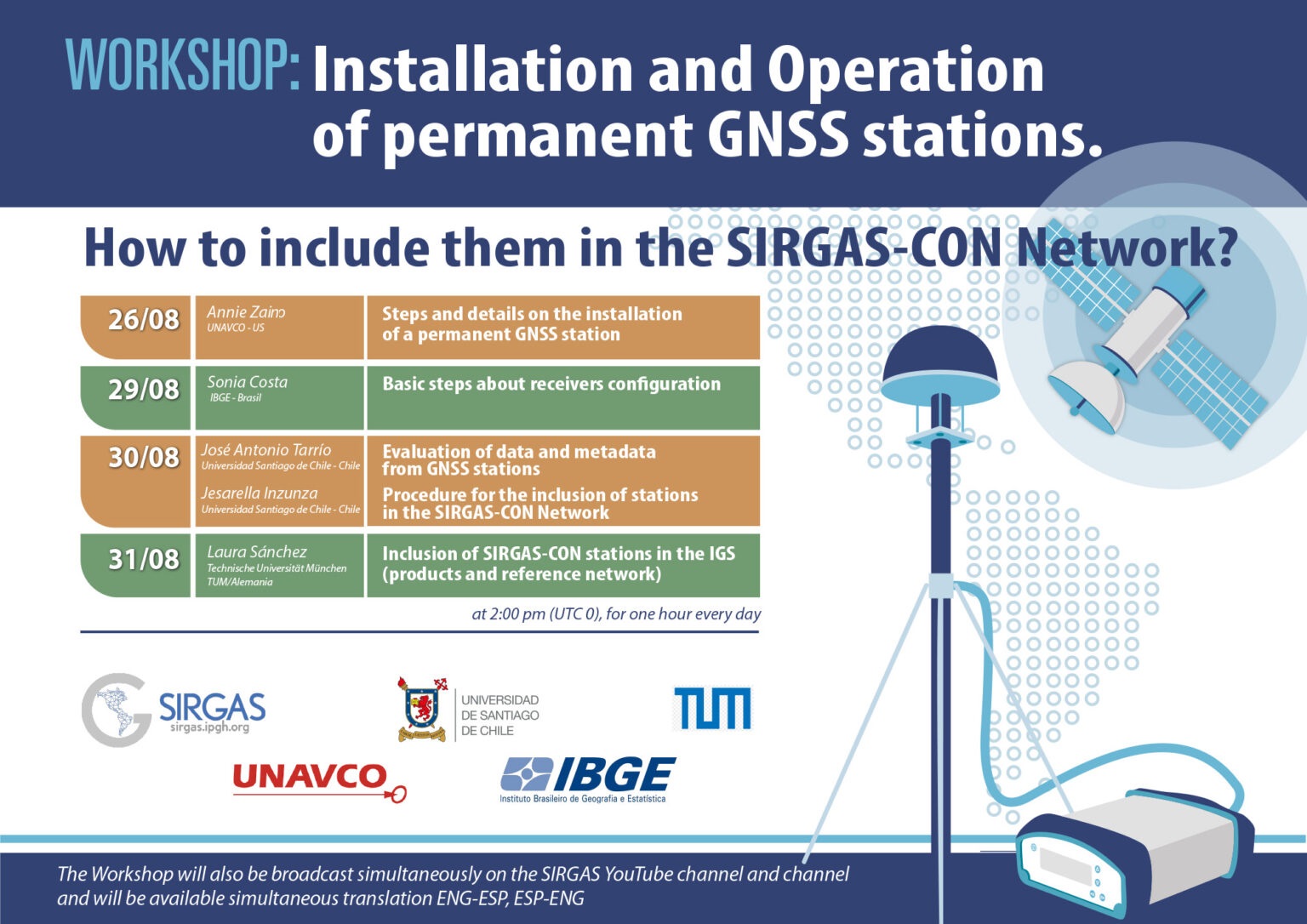 Workshop “Instalação e Operação de estações GNSS permanentes. Como incluí-las na Rede SIRGAS-CON?”